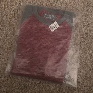 Henley styled waffle shirt